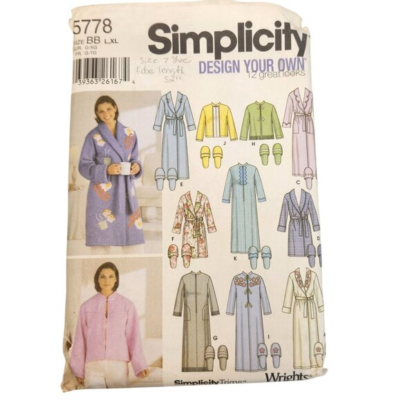 Simplicity & McCalls Sewing Pattern Lot Pajamas Robes Family Sleepwear Easy To S - Picture 2 of 13